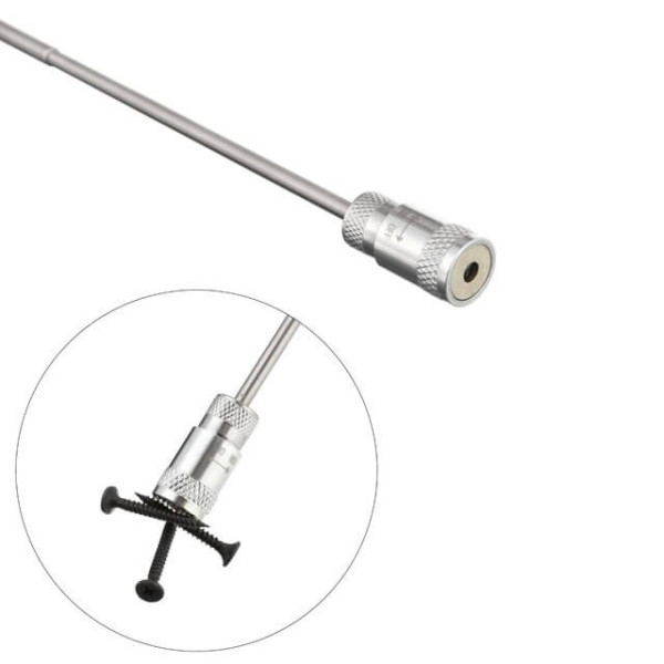Magnetic telescopic gripper with LED illumination 190-810 mm, 2.25 kg Intertool ET-1017