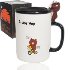 Чашка з кришкою та ложкою 360 мл Happy Bear SNT Україна