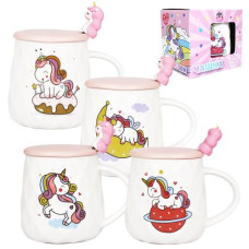 Чашка з кришкою та ложкою Baby Unicorn 400 мл SNT Україна