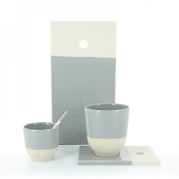 Revol Color Lab tea cup, gray, diameter 8 cm h 8.8 cm, 0.2 l