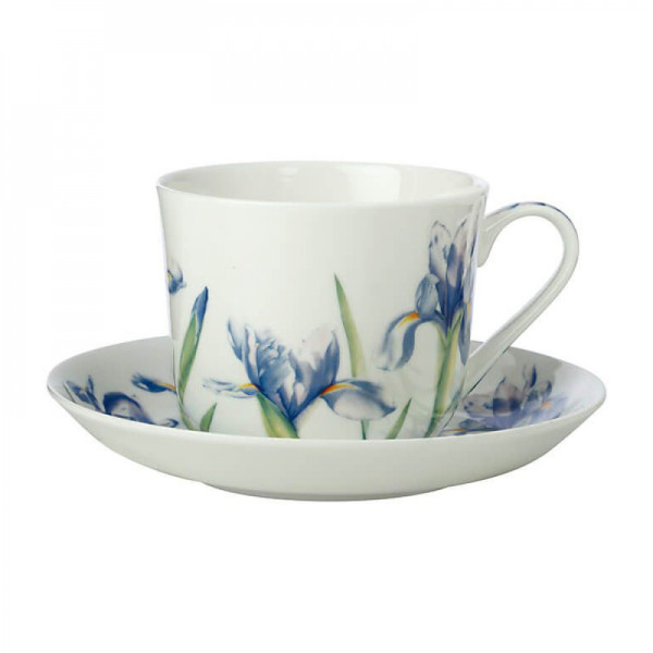 Чашка з блюдцем Maxwell Williams Irises FLORIADE, порцеляна, 480 мл