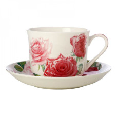 Чашка с блюдцем Maxwell Williams Roses FLORIADE, фарфор, 480 мл