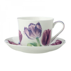 Чашка с блюдцем Maxwell Williams Tulips FLORIADE, фарфор, 480 мл