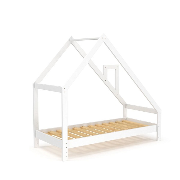 White children's bed 80x190 cm, SportBaby