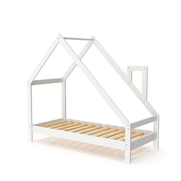 White children's bed 80x190 cm, SportBaby