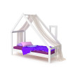 White children's bed 80x190 cm, SportBaby