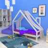 White children's bed 80x190 cm, SportBaby