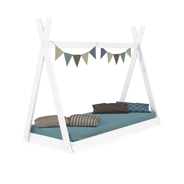 Children's bed-house Wigwam White 80x160 cm, SportBaby