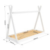 Children's bed-house Wigwam White 80x160 cm, SportBaby