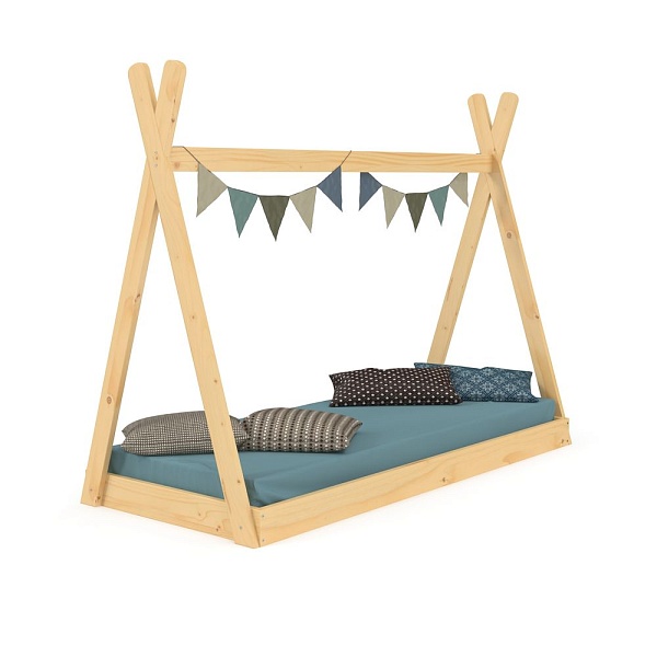 Children's bed-house Wigwam varnish 80x160 cm, SportBaby