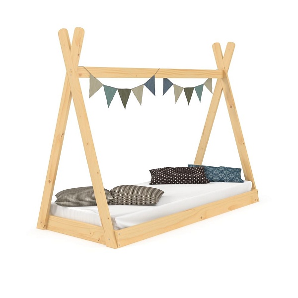 Children's bed-house Wigwam varnish 80x160 cm, SportBaby
