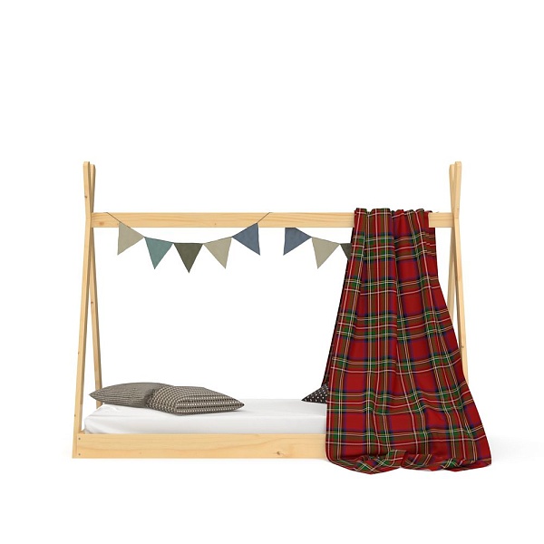Children's bed-house Wigwam varnish 80x160 cm, SportBaby