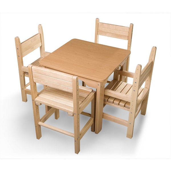 Beech children's table and chair and 4 chairs from SportBaby