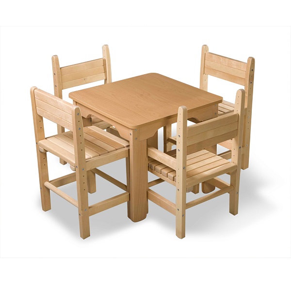 Beech children's table and chair and 4 chairs from SportBaby