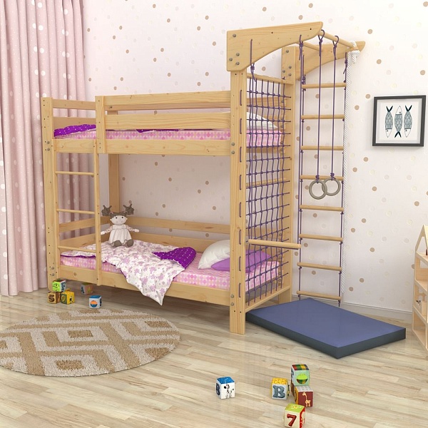 Двоярусне спортивне ліжко (Дитячий сон 8) 80x190 см СпортБебі