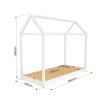 White house bed 80x190 cm SportBaby