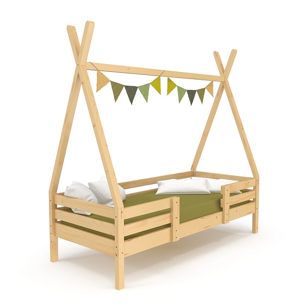 Cot house Wigwam - 2 lacquer 80x190 cm SportBaby