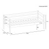 Teenage bed Children's sleep 2 lacquered 80x190 cm SportBeby