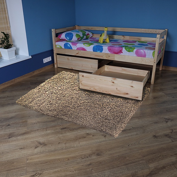 Lacquered teenage bed Children's dream 1 with drawer 80x190 cm SportBaby