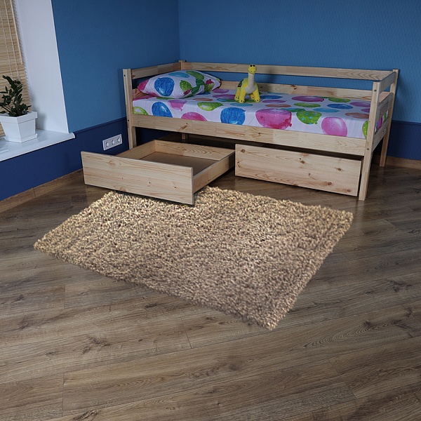 Lacquered teenage bed Children's dream 1 with drawer 80x190 cm SportBaby