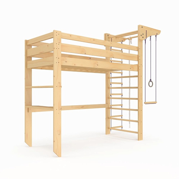 Sports loft bed (Children's sleep 11) 80x190 cm SportBaby