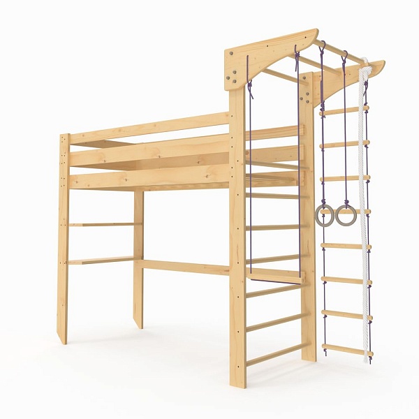 Sports loft bed (Children's sleep 11) 80x190 cm SportBaby