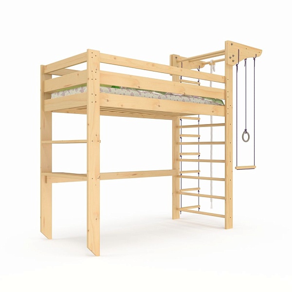 Sports loft bed (Children's sleep 11) 80x190 cm SportBaby