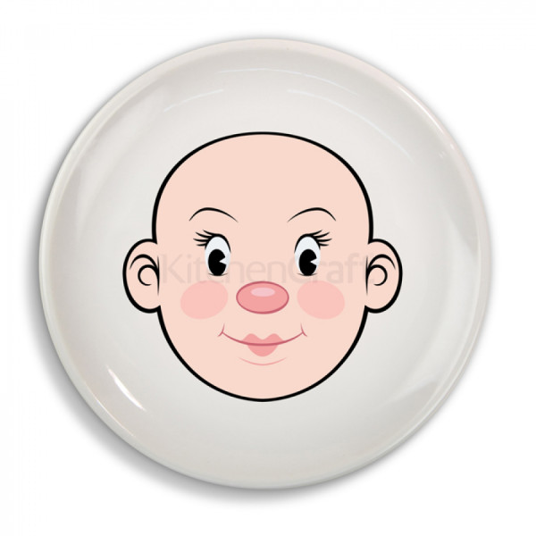 Children's plate Kitchen Craft GIRL FOOD FACE