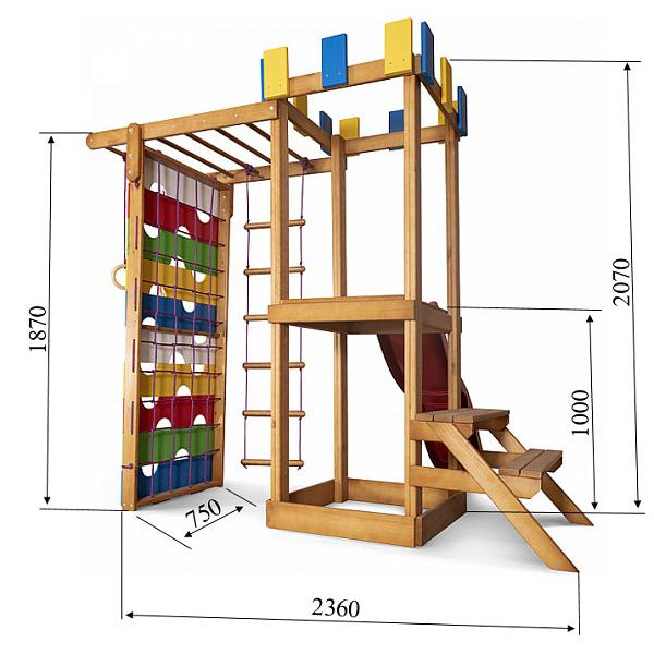 Children's game complex for home land-14, SportBaby