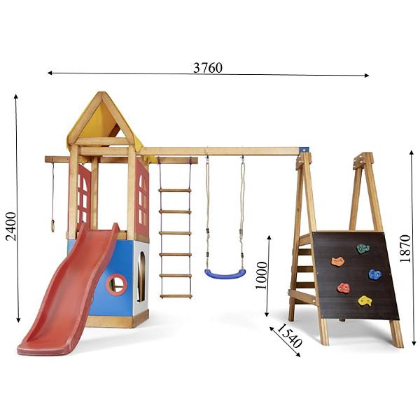 Children's play complex (slide, stairs, swing) land-24, SportBaby