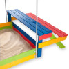 Children's wooden sandbox with protection from the Sun's rays SportBaby