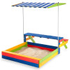 Children's wooden sandbox with protection from the Sun's rays SportBaby