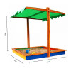 Children's sandbox 24 with a cover and protection from the sun, SportBaby