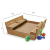 Children's sandbox with benches, back and cover 28 100x100 cm, SportBaby