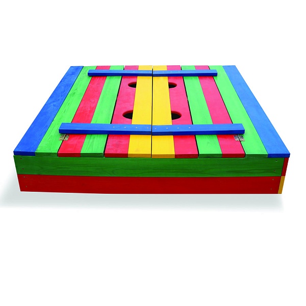 Children's sandbox with benches and back, colored, SportBaby