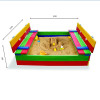 Children's sandbox with benches and back, colored, SportBaby