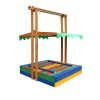 Sandbox wooden colored (roof, benches) SportBaby