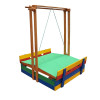 Sandbox wooden colored (roof, benches) SportBaby