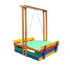 Sandbox wooden colored (roof, benches) SportBaby