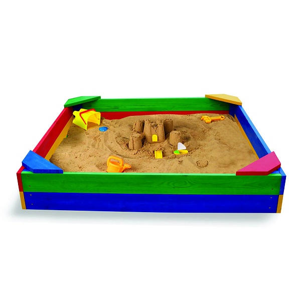 Sandbox 145x145x24 with seats in the corners of SportBaby