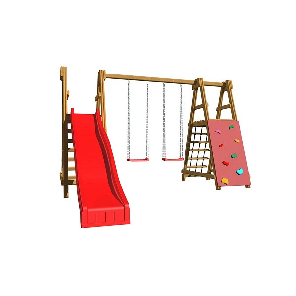 Children's playground, two swings, a slide of 3 meters SportBaby-5