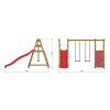 Children's playground, two swings, a slide of 3 meters SportBaby-5