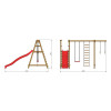 Children's playground made of wood, slide-swing-rings SportBaby-3