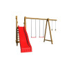 Children's playground made of wood, slide-swing-rings SportBaby-3