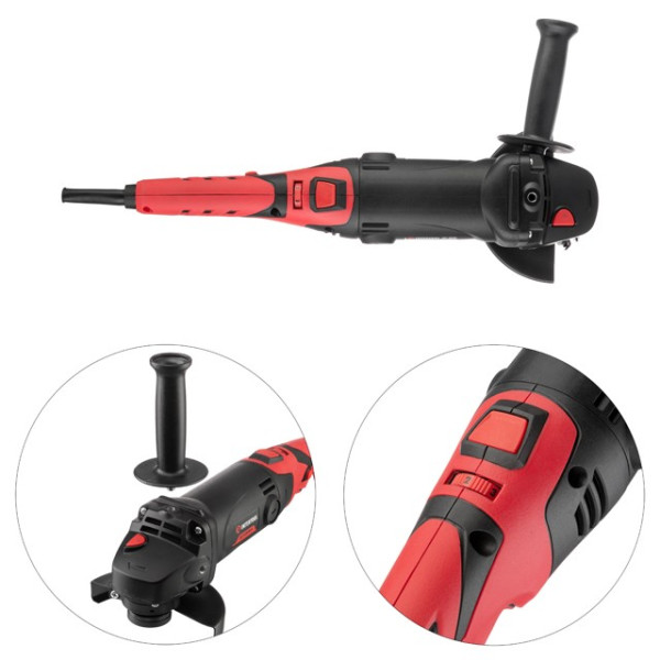 Angle grinder 1200 W, circle diameter 125 mm, 5000-12000 rpm, rotary handle Intertool WT-0225