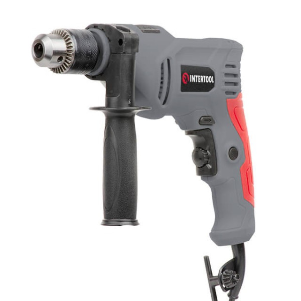 Дриль ударний 600 Вт, 0-3000 об / хв, 1.5-13 мм, реверс Intertool DT-0109