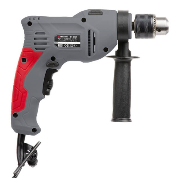 Дриль ударний 600 Вт, 0-3000 об / хв, 1.5-13 мм, реверс Intertool DT-0109