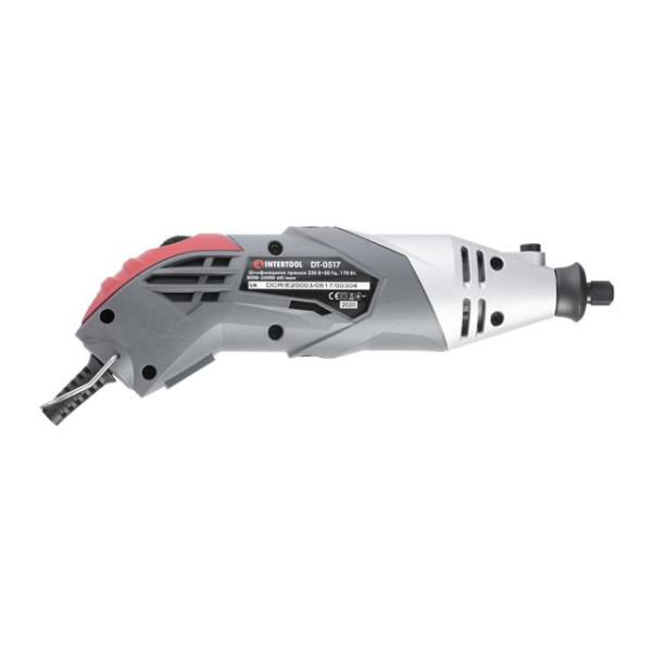 Straight grinder (engraver) 170 W, 8000-35000 rpm, case, accessories 40 units, flexible shaft Intertool DT-0517