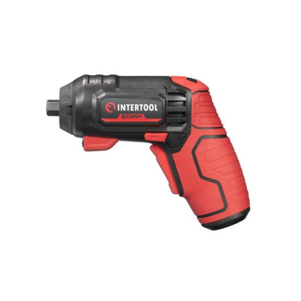 Cordless screwdriver, 4V, 5 Nm, lithium-ion, 1.5 Ah, 200 rpm, 4 nozzles + bits, case Intertool WT-0300