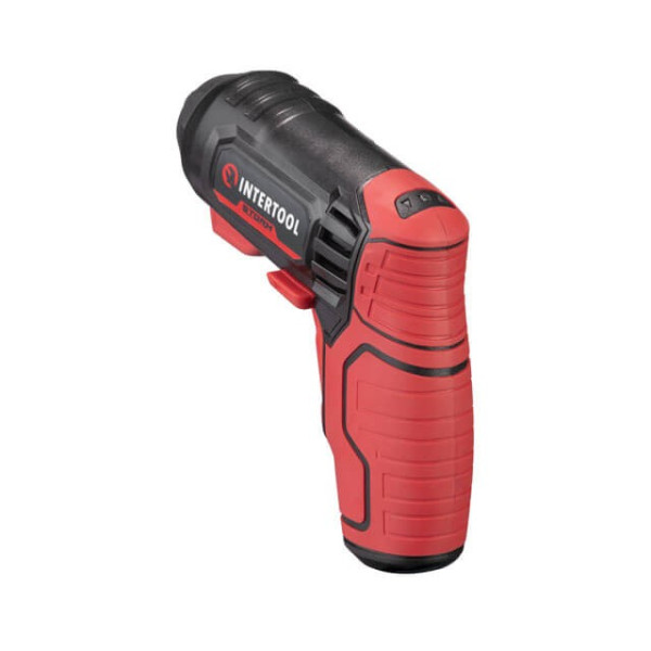 Cordless screwdriver, 4V, 5 Nm, lithium-ion, 1.5 Ah, 200 rpm, 4 nozzles + bits, case Intertool WT-0300